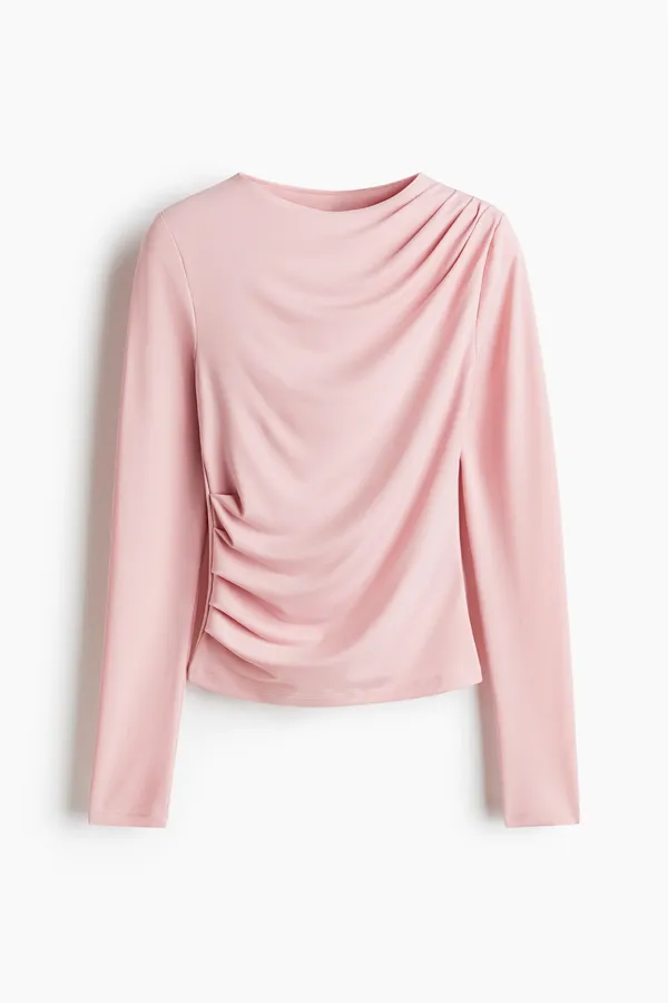 H&M Pink Draped Top - Image 2