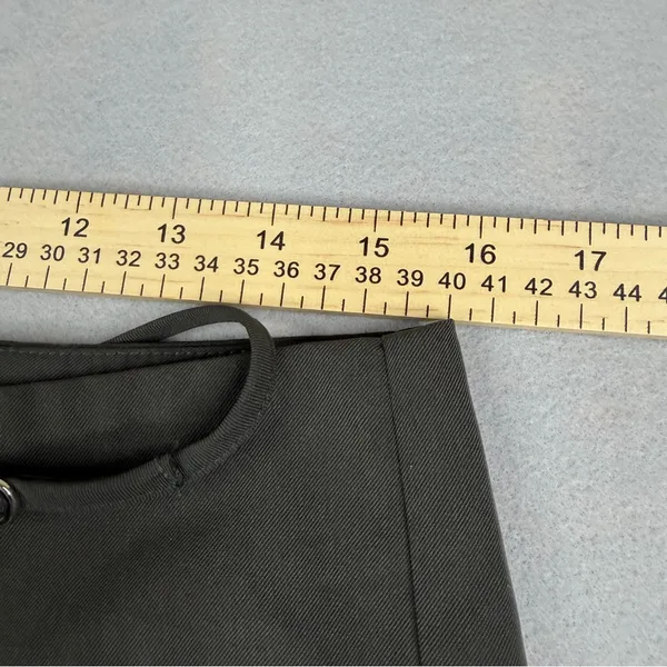 White Fox High Waist Wide Leg Tailored Trousers Charcoal Gray Buckle Waist M - Image 8