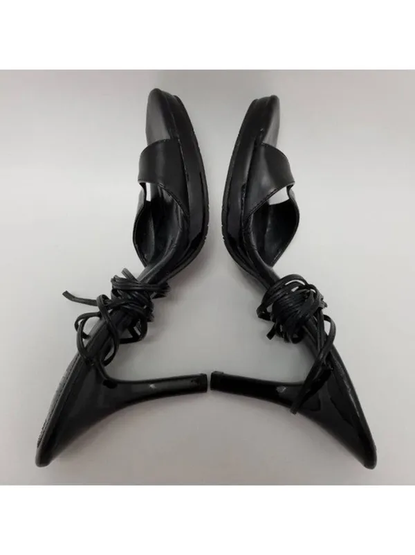 Nomi Womens Gladiator Strapy Lace Up Platform Heel Sandals Black Size 8.5 M - Image 10