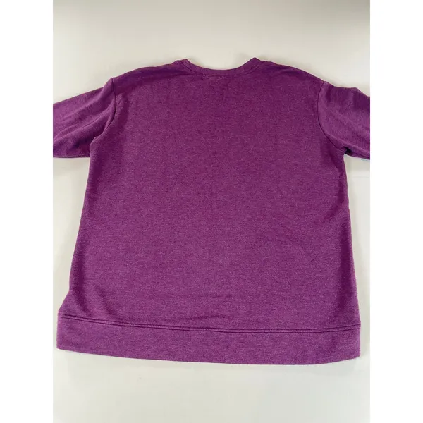 Orvis Sweatshirt Size M Plum Purple Crew Neck High Low Hem - Image 8