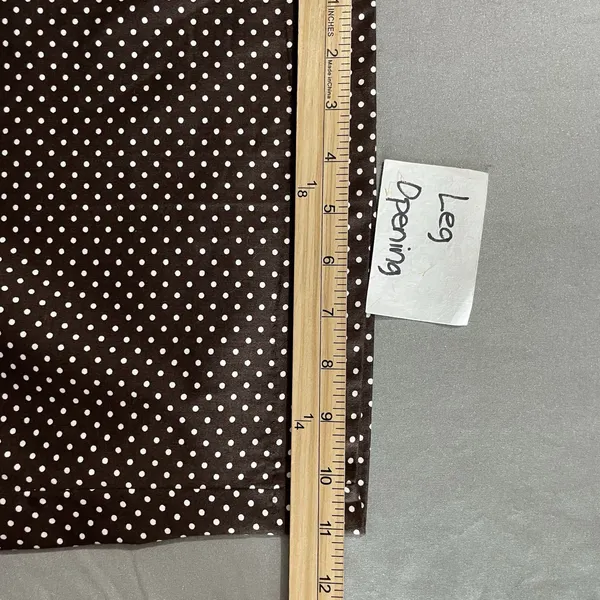 DFA New York Size 14 Dark Brown Polka Dot High Waisted Bermuda Shorts Preppy - Image 12