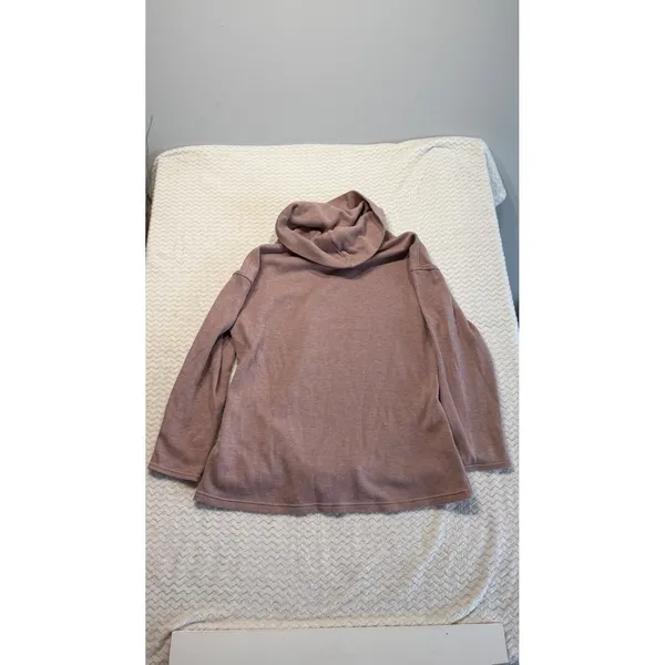 Burton Ellmore PO Cowl Neck Pullover Mauve Heathered Hoodie XL 19596 - Image 2
