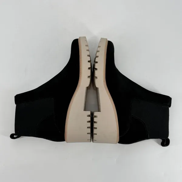 Dolce Vita Black Suede Chelsea Boots Lug Sole Platform‎ Ankle Booties Womens 9.5 - Image 5