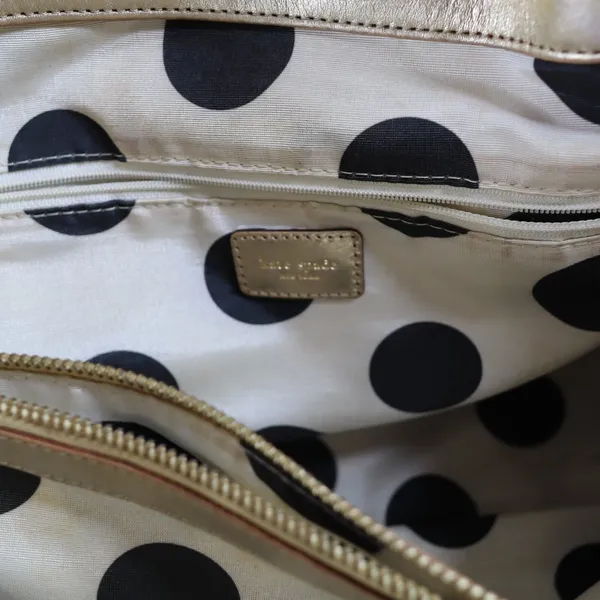 KATE SPADE‎ Gold Pebbled Leather Bexley Stevie Satchel Shoulder Bag Turn Lock - Image 11