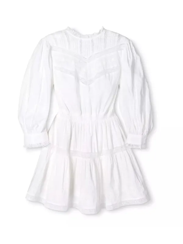 NWT LoveShackFancy x Target Talulah in White Pintuck Yoke Lace Trim Dress M - Image 2