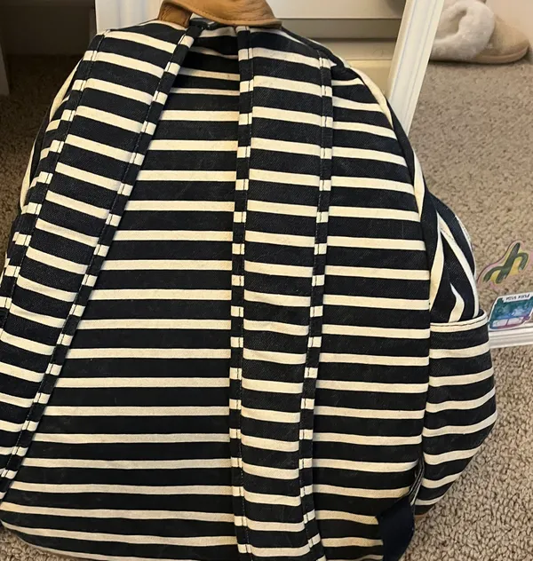 Stripped vintage back pack Blue - Image 6