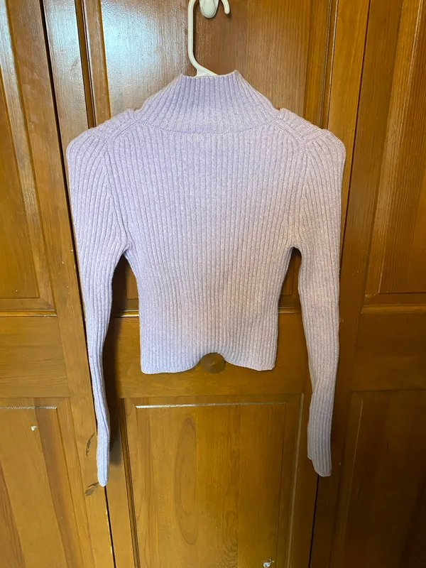 Aerie Half-Zip Pullover Lilac Sweater  - Image 2