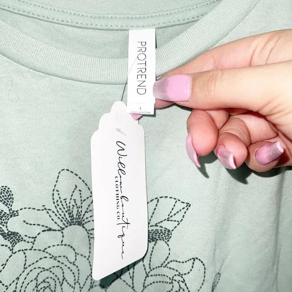 Portrend Willow Boutique Flower Floral Bouquet Boot Cap Sleeve Mint Graphic Tee - Image 5