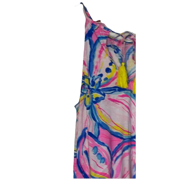 Lilly Pulitzer Women's Dress Margot‎ Swing In Blue Peri Pinch Pinch Tassel Small - Image 7