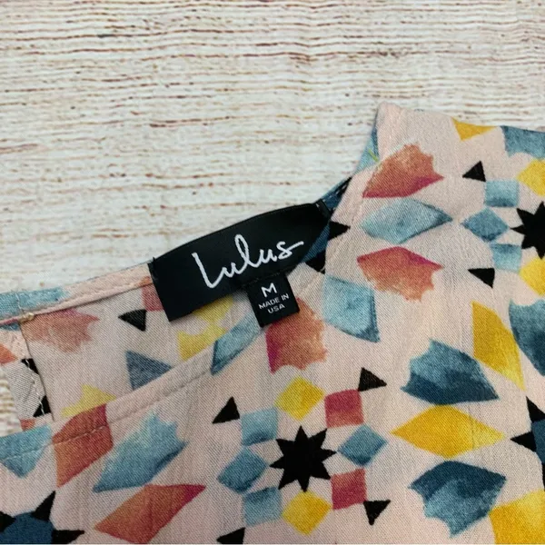 Lulus Lovell Blush Pink Print Bell Sleeve Medium Top - Image 7