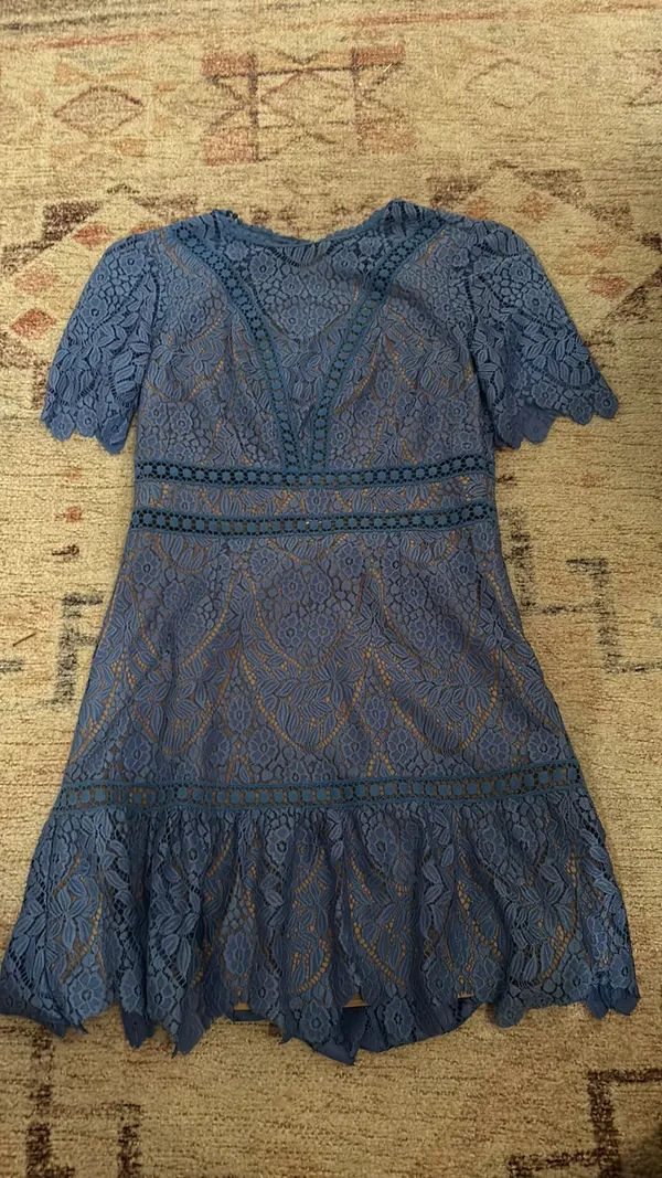 Saylor blue lace dress  - Image 2