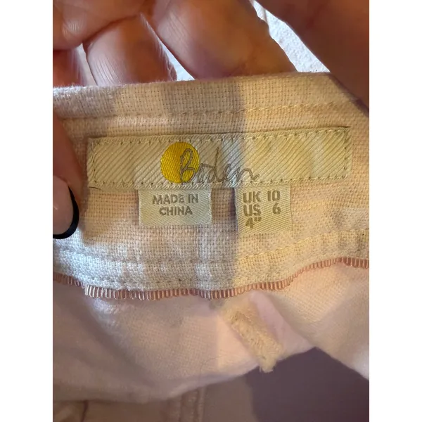 Boden Shorts Women 6 Pink Textured Cotton Modal‎ Chino Preppy Outdoor Designer - Image 8