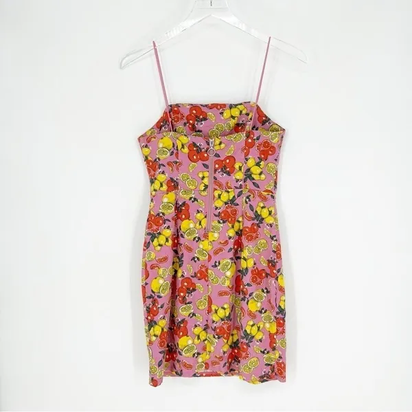 Urban Outfitters Colette Fruity Linen Blend Mini Dress M Pink - Image 3