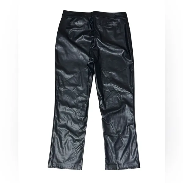CALVIN KLEIN Faux Leather Ankle Pant 16 Black $109 Retail NWT - Image 10