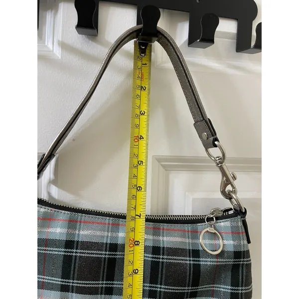 Rare Coach Poppy Tartan silver Plaid shoulder Bag limited edition - Image 15