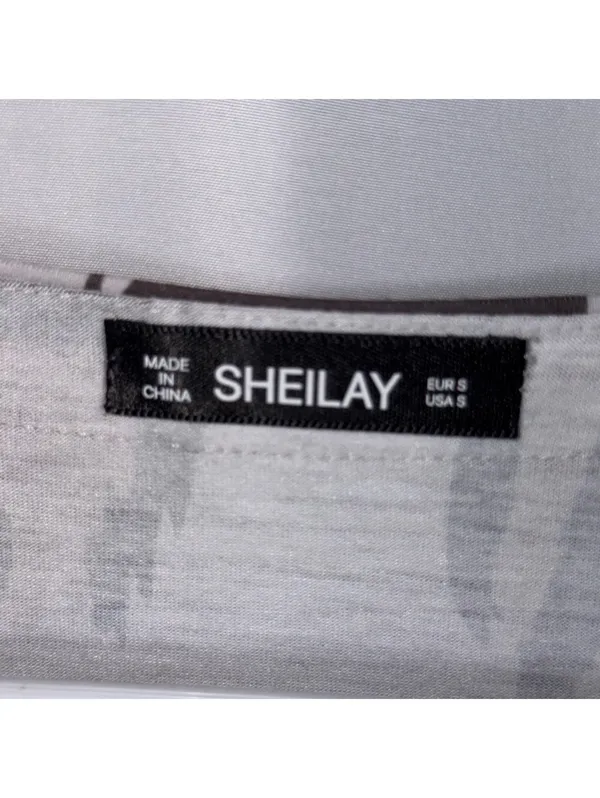 SHEILAY Women’s Small Leopard Print Cold Shoulder Lace Up Rhinestone Top - Image 7