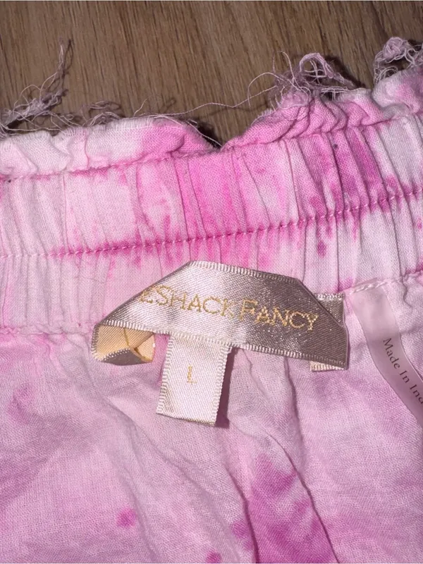 LoveShackFancy $225 Pink Ruffle Skirt Hand Dye - Size Large - Image 3