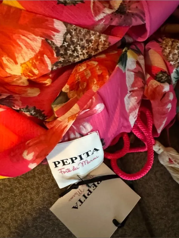 PEPITA Floral Pink & Yellow Lace-Trim Dressing Gown size 8 - Image 7