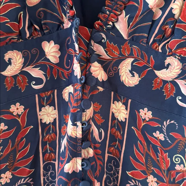 FARM Rio Boho Floral Scarf Print Sleeveless Midi Dress , Size Small, $260 - Image 6