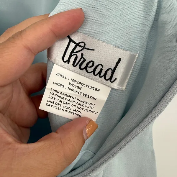 Thread Corset Midriff Crepe Column‎ Maxi Dress In Mist Size 4 - Image 8