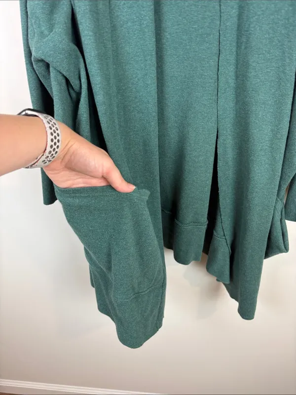 Pact Airplane Wrap Cardigan 100% Organic Cotton Womens XL XXL Green - Image 6