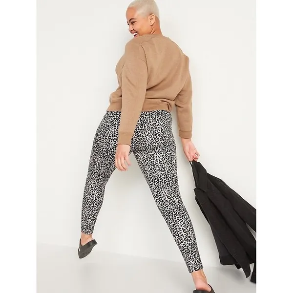 NWT Old Navy Stevie Pants Women XL Leopard Print High Rise Ponte Pintucked‎ - Image 16