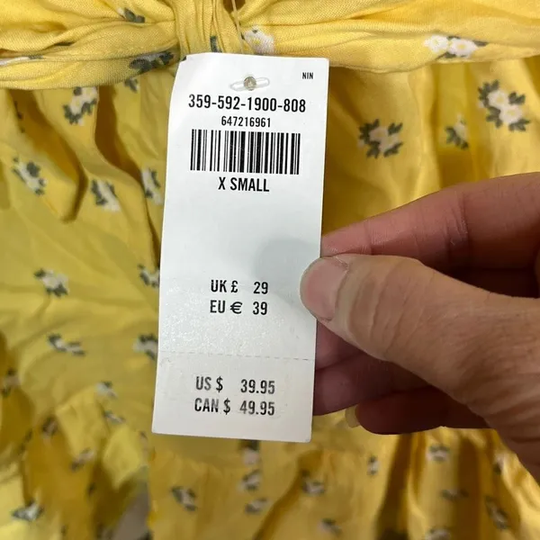 Hollister Women’s Yellow Floral Print Dress Size XS‎ - Image 8