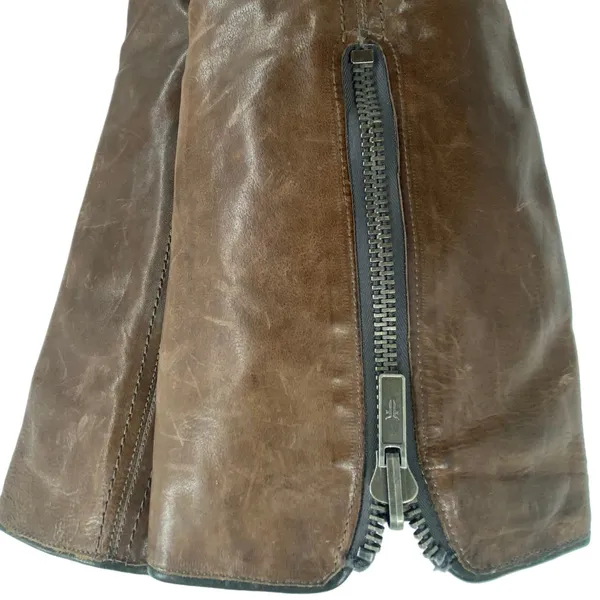 Frye Leather Dannika Piping Zip Tall Riding Boots Size 8.5 - Image 2