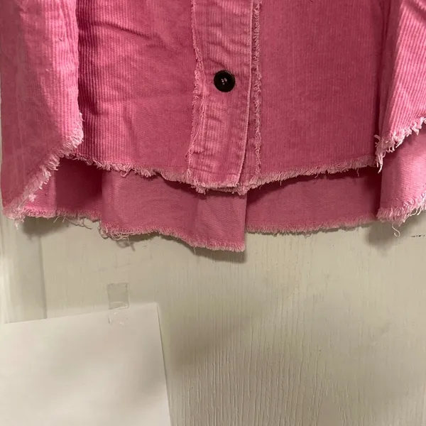 UMGEE Pink Corduroy Sequin Star Denim Jacket Women's Size L‎ - Image 10