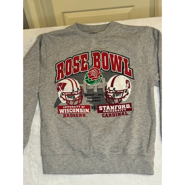Jansport Badgers Wisconsinnsin Rosebowl 2011‎ Pasadena Crewneck Sweatshirt - Image 2