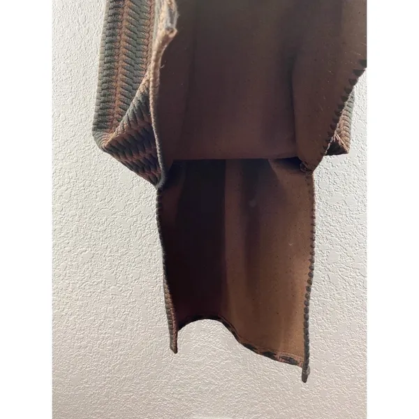 Anthropologie Maeve Meridian Midi Striped Quilted Brown Black Dress NWT - Image 10