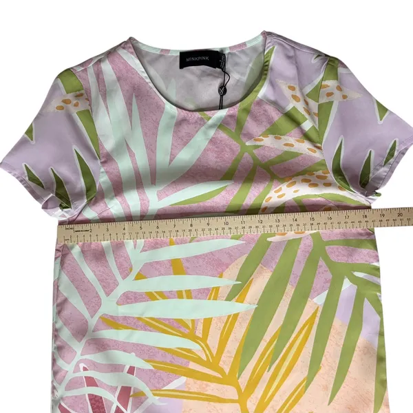 MINKPINK Palm Springs Tee Dress Small Tropical Colorful Pastel Resort‎ Vacation - Image 12