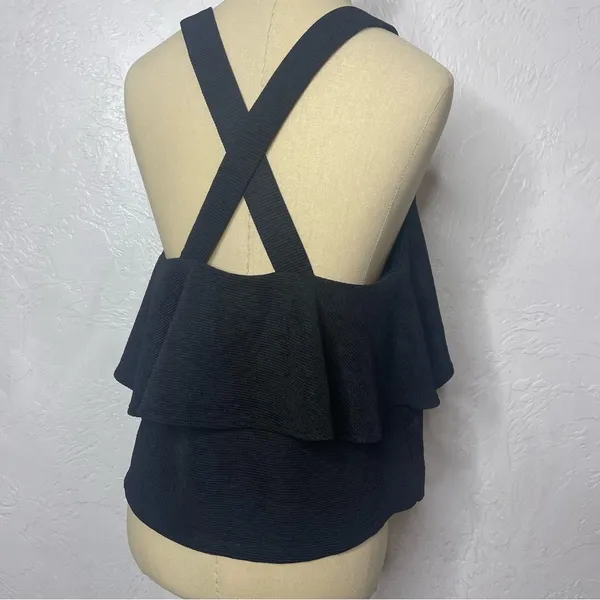 Madewell Layered Tank Top Size Medium Black - Image 3
