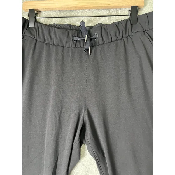 Lululemon On The Fly Pant Athletica Black Drawstring Travel Stretch Pants 10 - Image 2
