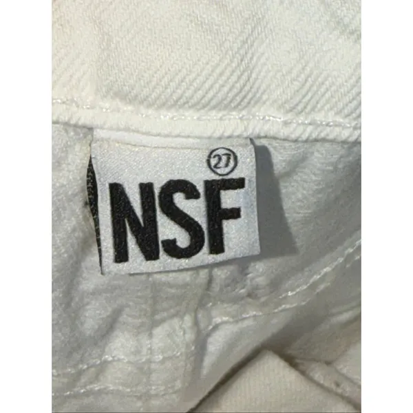 NSF Mid Rise Button Fly Straight‎ Distressed Flare Leg Jeans - Image 3