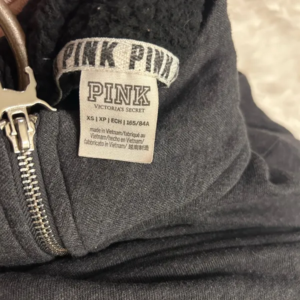 Victoria’s Secret PINK gray gold 1/4 zip long sleeve top woman’s XS shirt - Image 8