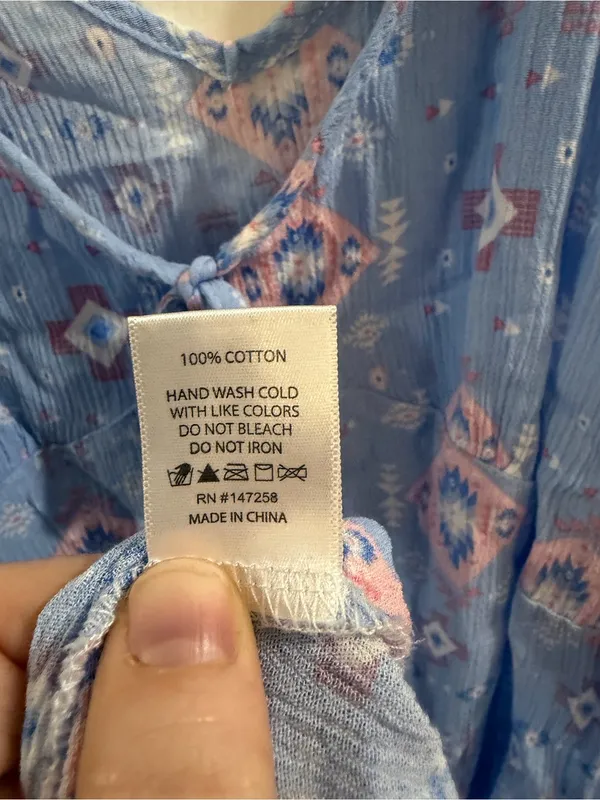 Simply Southern Geometric Print Cotton Maxi Dress Size XL - Image 4
