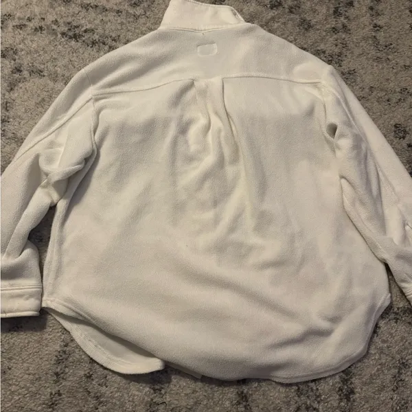 Women's White Teddy Jacket Size M - Image 3