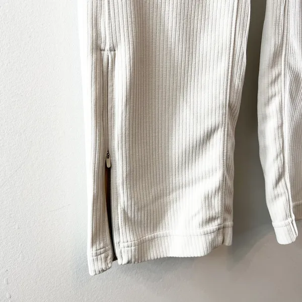 Lululemon Ribbed Softstreme Zip-Leg High-Rise Cropped Pants 25" Bone Cream 4 - Image 5