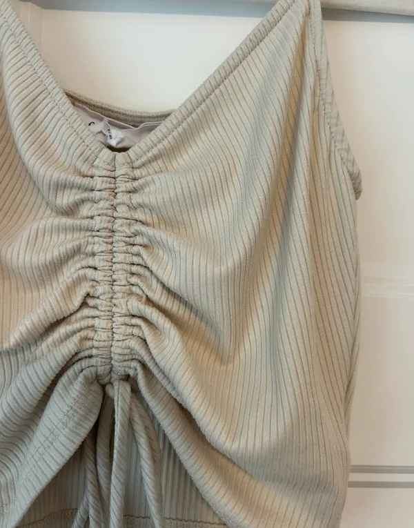 Boutique Tan Scrunch Tank Top - Image 2