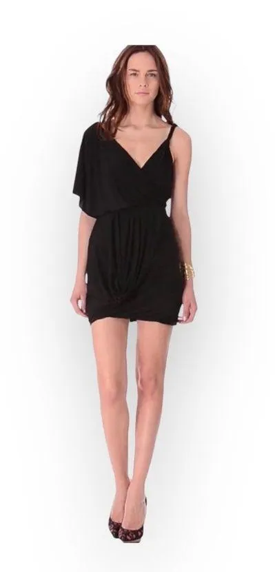 new T-Bags [MISA] ♛ Asymmetric Bubble Mini Dress ♛ Little Black Dress ♛ LBD Y2K - Image 12