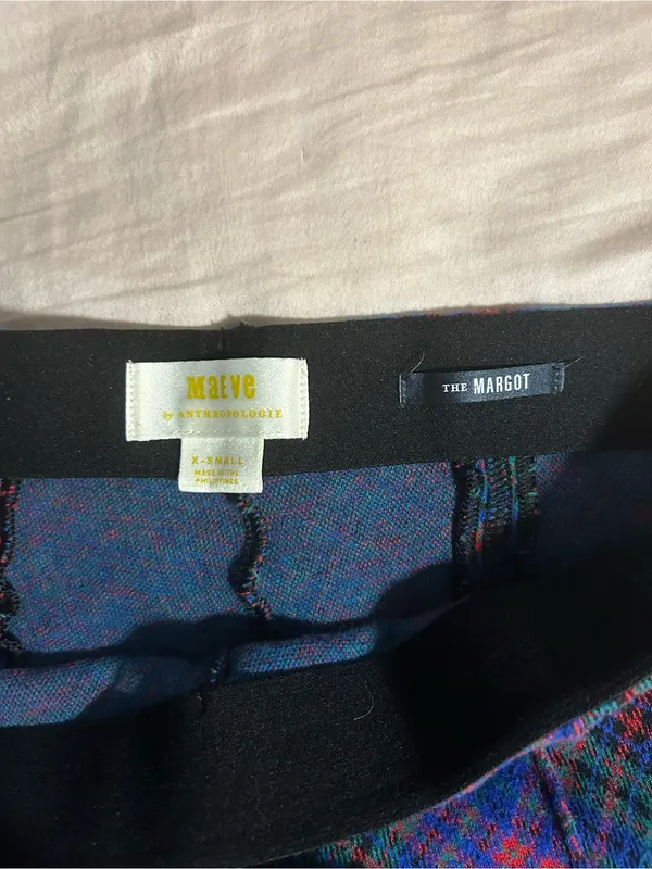 Maeve The Margot Kick-Flare Cropped Plaid Pants Size XS - Image 2