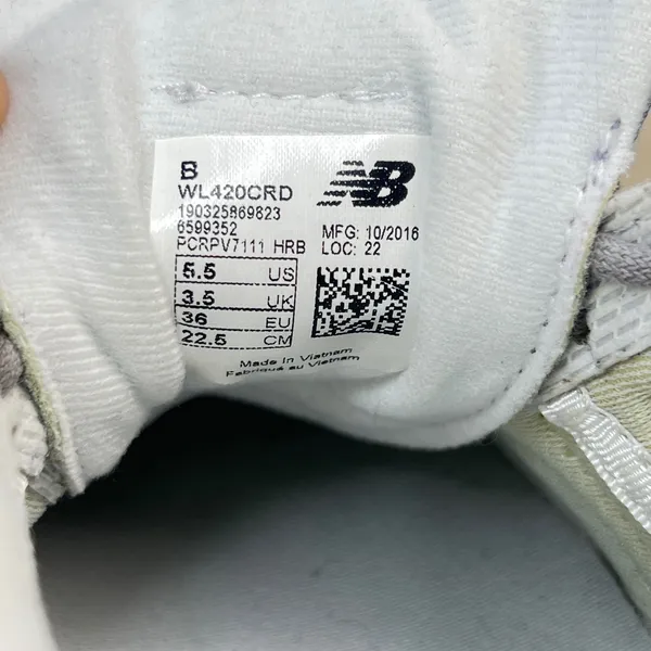 New Balance 420 Grey Suede Ripstop Sneakers Womens 5.5 WL420CRD - Image 2