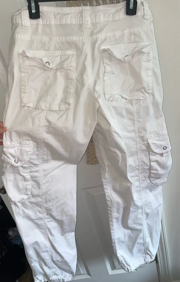 White Cargo Pants Garage Low-Rise Women’s - Image 3