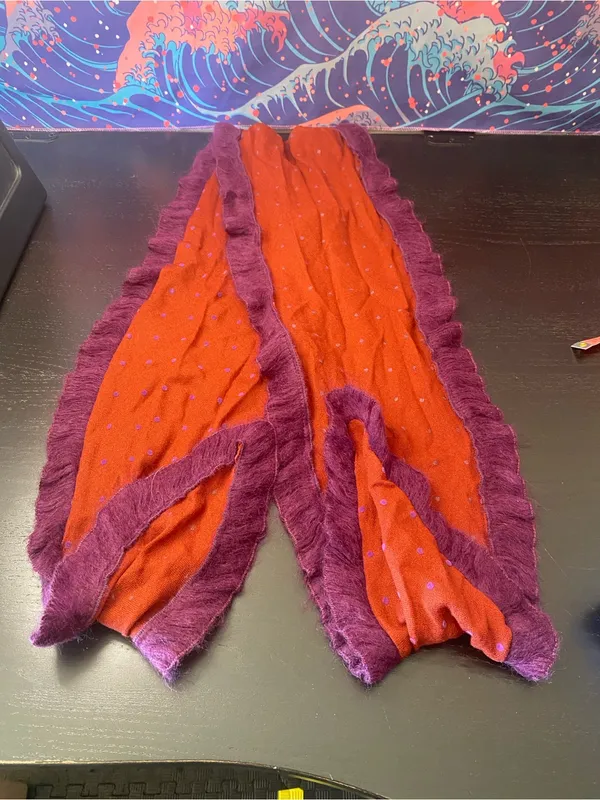 Purple and Orange Women's Scarf - Lightweight Fashion Wrap - Image 3