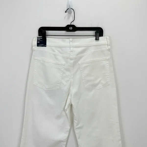 J.Crew Wide Leg Cropped Jean All Day Stretch White Stretch Denim US 30 NWT - Image 12