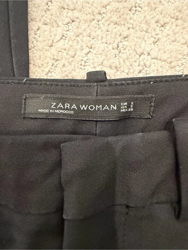 Zara Black Women’s Skinny Zip-Pocket Pants - size small - Image 3