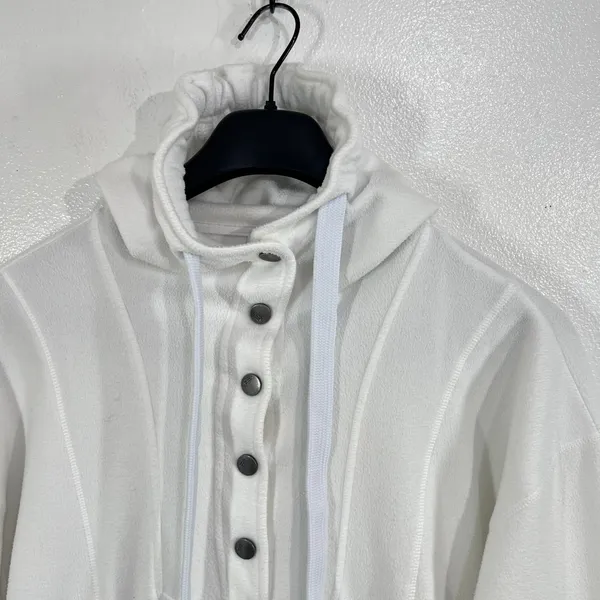 Free People FP Movement Win Me Over Fleece Hoodie‎ White US Small S Oversized - Image 7