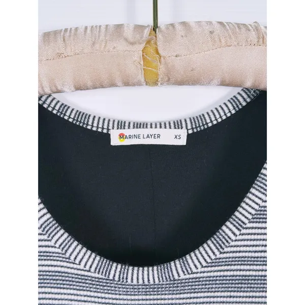 Marine Layer Ribbed Striped Midi Tank Dress Size XS Gray Coastal Resort Casual - Image 6