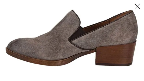 Sofft Velina Heeled Loafers Booties Grey Suede Size 7 NEW - Image 5